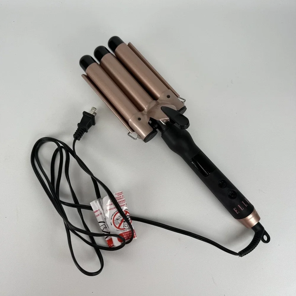 ELLE Triple Barrel‎ Deep Hair Waver Curling Iron Wand SL8422-NOC- TESTED